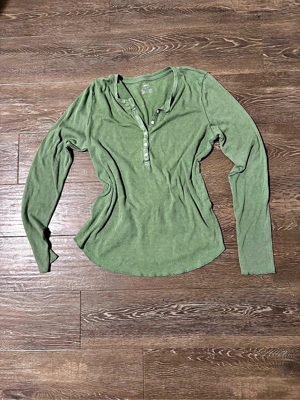 Aerie Green Long Sleeve Henley